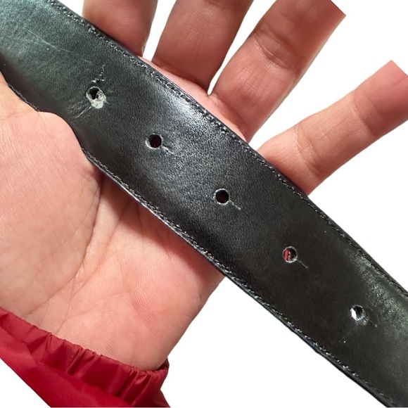 Stacy Adams Alligator Embossed Indigo Blue Leather Belt w/ Logo Buckle (Sz. 32) - Picture 10 of 10